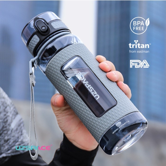 UZSPACE 5046 Botol Minum Olahraga Besar Sport Bottle 950ml USA Tritan ORIGINAL