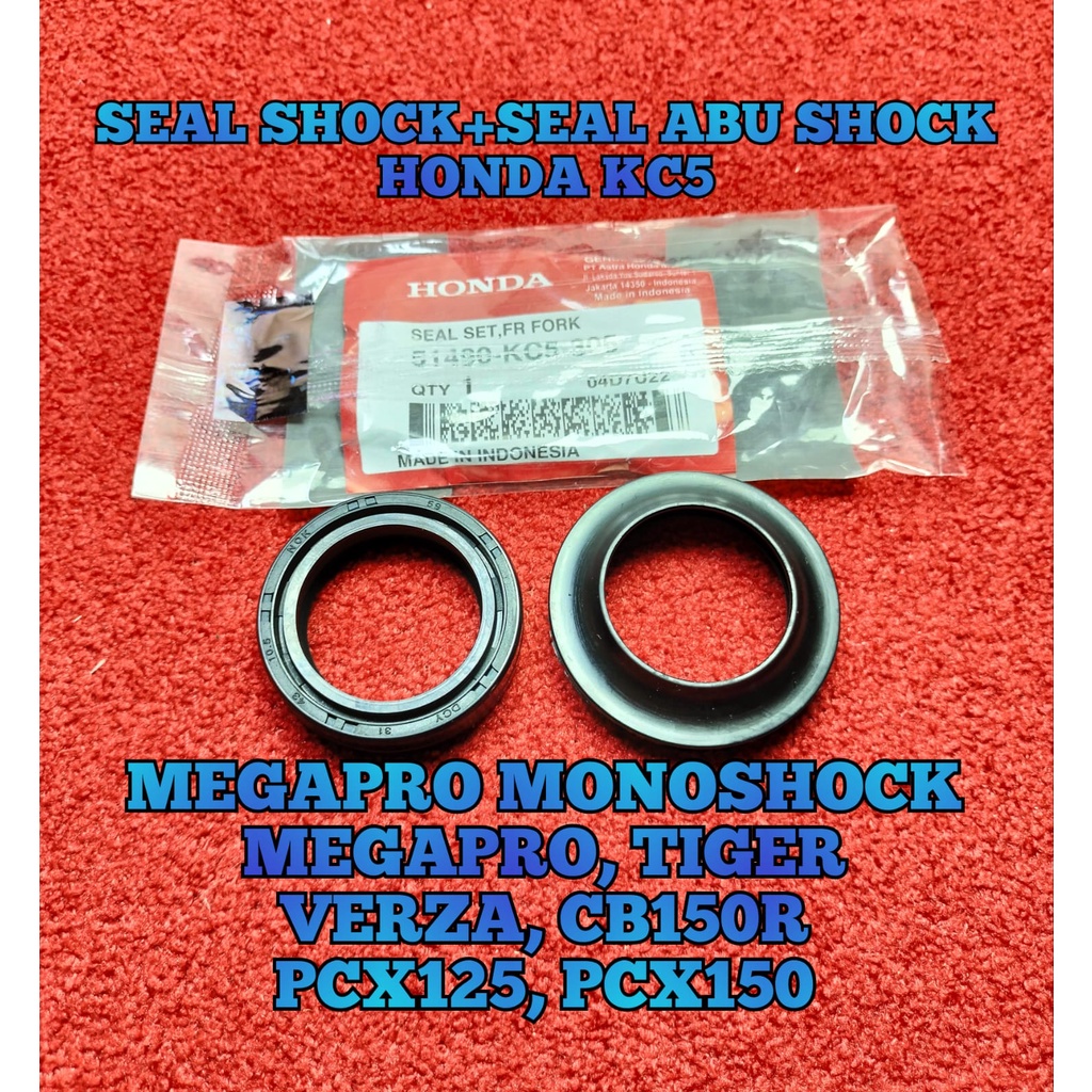 Seal Shock Depan + SIL Abu Motor Honda Megapro Hiu , Mega pro Primus , New Megapro Monoshock , Tiger