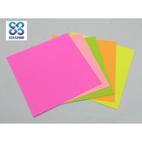 Kertas Origami Sedang 16 x 16 cm / Fluorescent Papers / Kertas warna