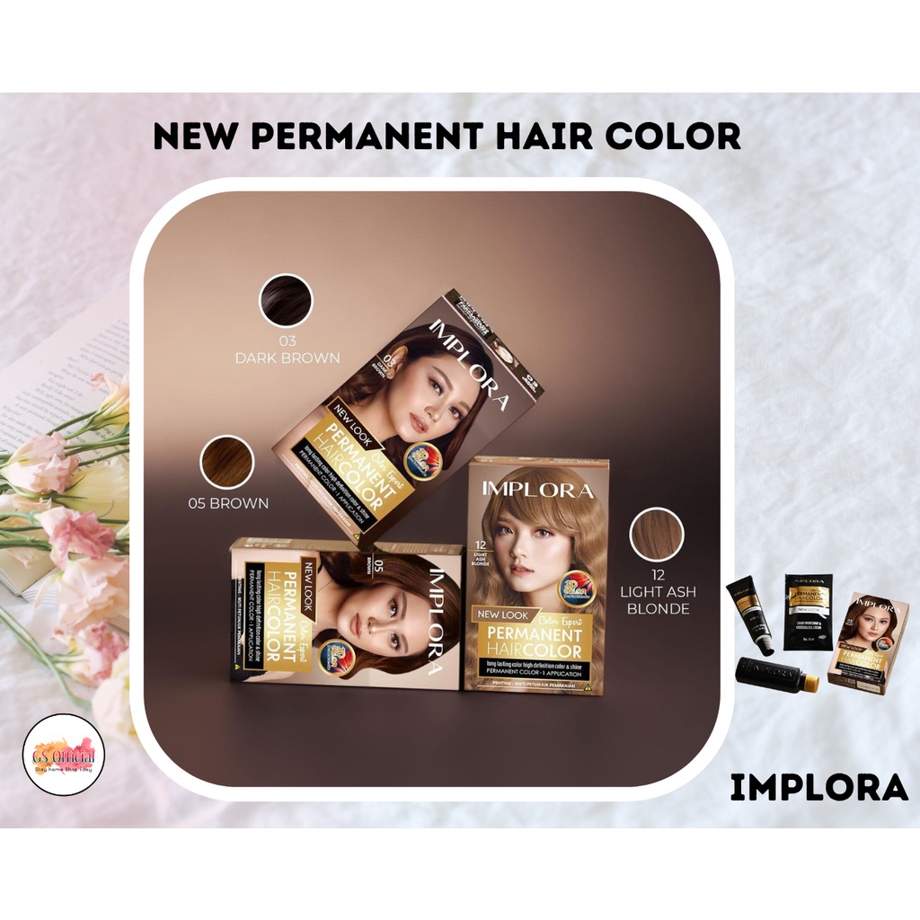 IMPLORA - Permanent Hair Color - Cat Rambut Permanen 30ml+10ml