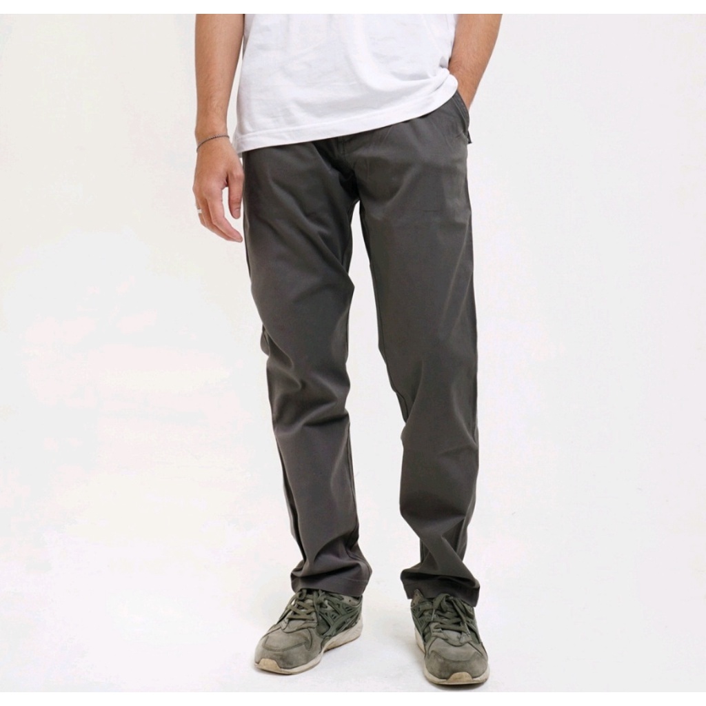 Celana MGEE Original Basic Chinos Long Pants Felix 026 Dark Grey