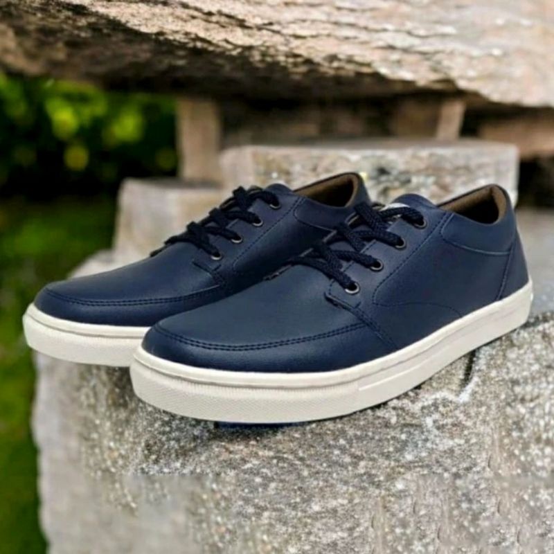 MALKAZ Sepatu Casual Pria Men-702 Black Sepatu Sneaker Kasual Sekolah Cowok Remaja Kuliahan Sudah Disol Nyaman 39-44 Hitam