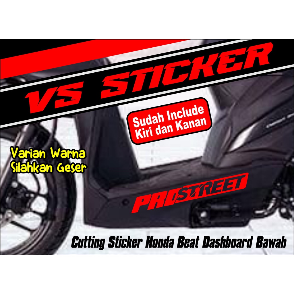 Stiker PROSTREET Dashboard Bawah Beat, Dasbord Beat Street / Cutting Sticker Honda Beat