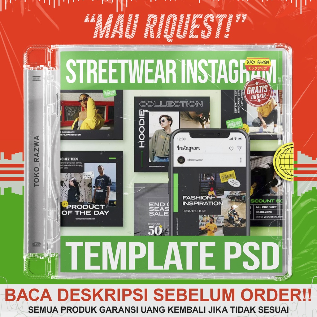 Template PSD - 20 Streetwear Instagram Vol.1