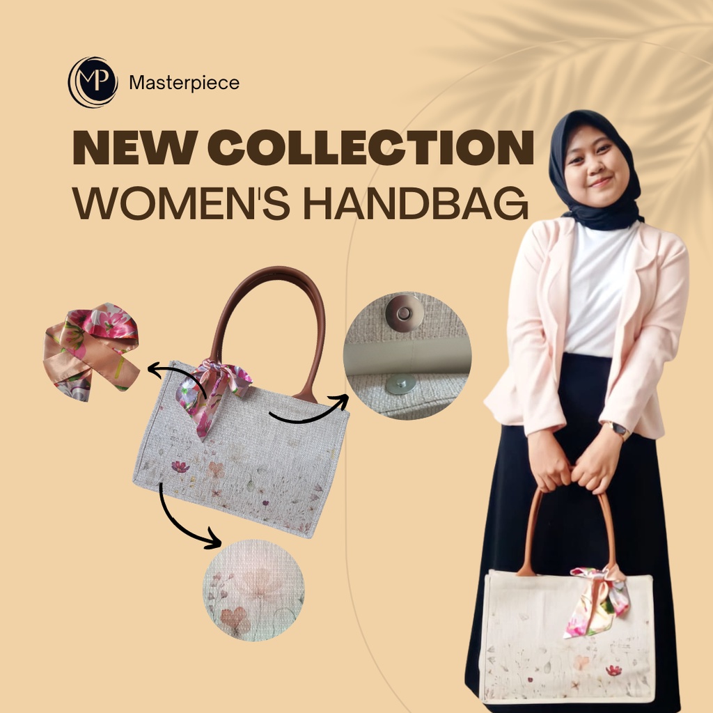 Beauty shoulder bag - Tas murah Elegan Cantik fashionable bag motif bunga pita