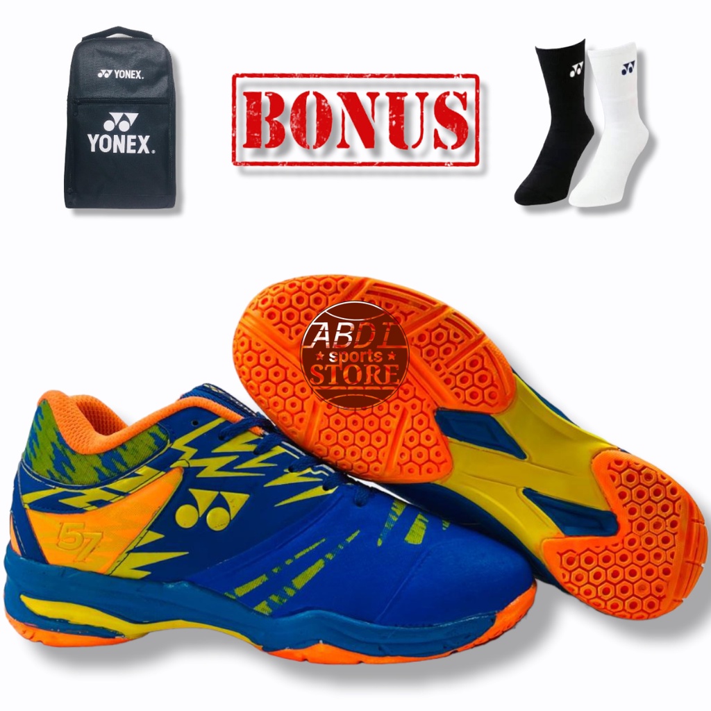 Sepatu Bulutangkis Yonex 57 Pria Karet Terlaris/ Sepatu Badminton Yonex 57 Pria Termurah