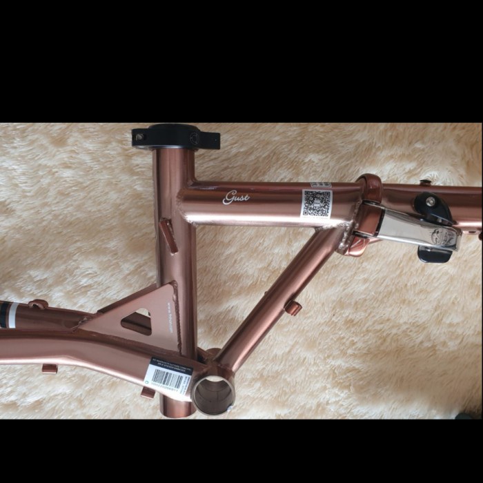 Frame Fork plus Handlepost Fnhon GUST Warna ROSE GOLD 20 22 inch Disc