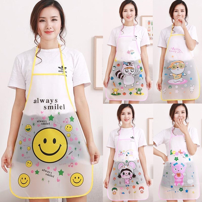 FYGALERY HL0010 Celemek Plastik Karakter Bahan PVC Waterproof Apron Masak Motif Murah