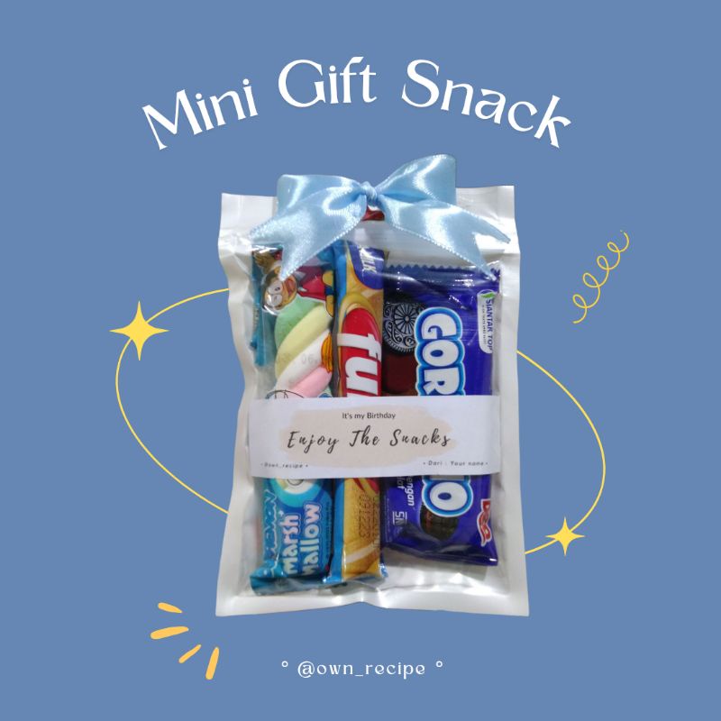 

Snack Gift [BIRU] // [MIN.5pcs] ‼️BACA DESKRIPSI‼️