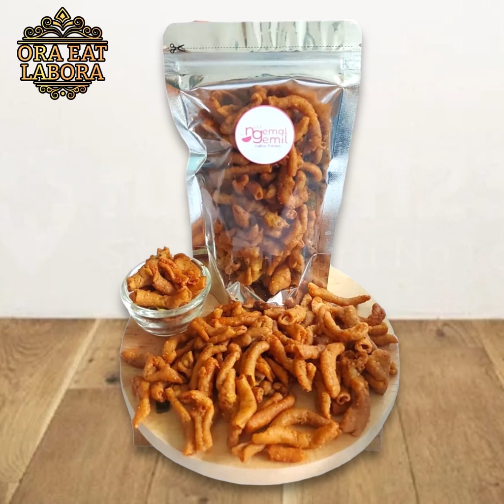 

Krupuk Usus Goreng Rasa Extra Pedas Homemade Usus Extra Pedas Kualitas Premium - Ora Eat Labora