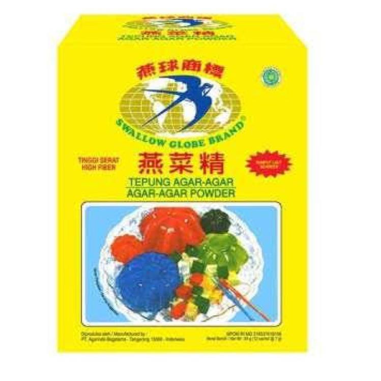 

Terbatas Agar agar swallow Globe Brand ( 1 box isi 12 sachet )
