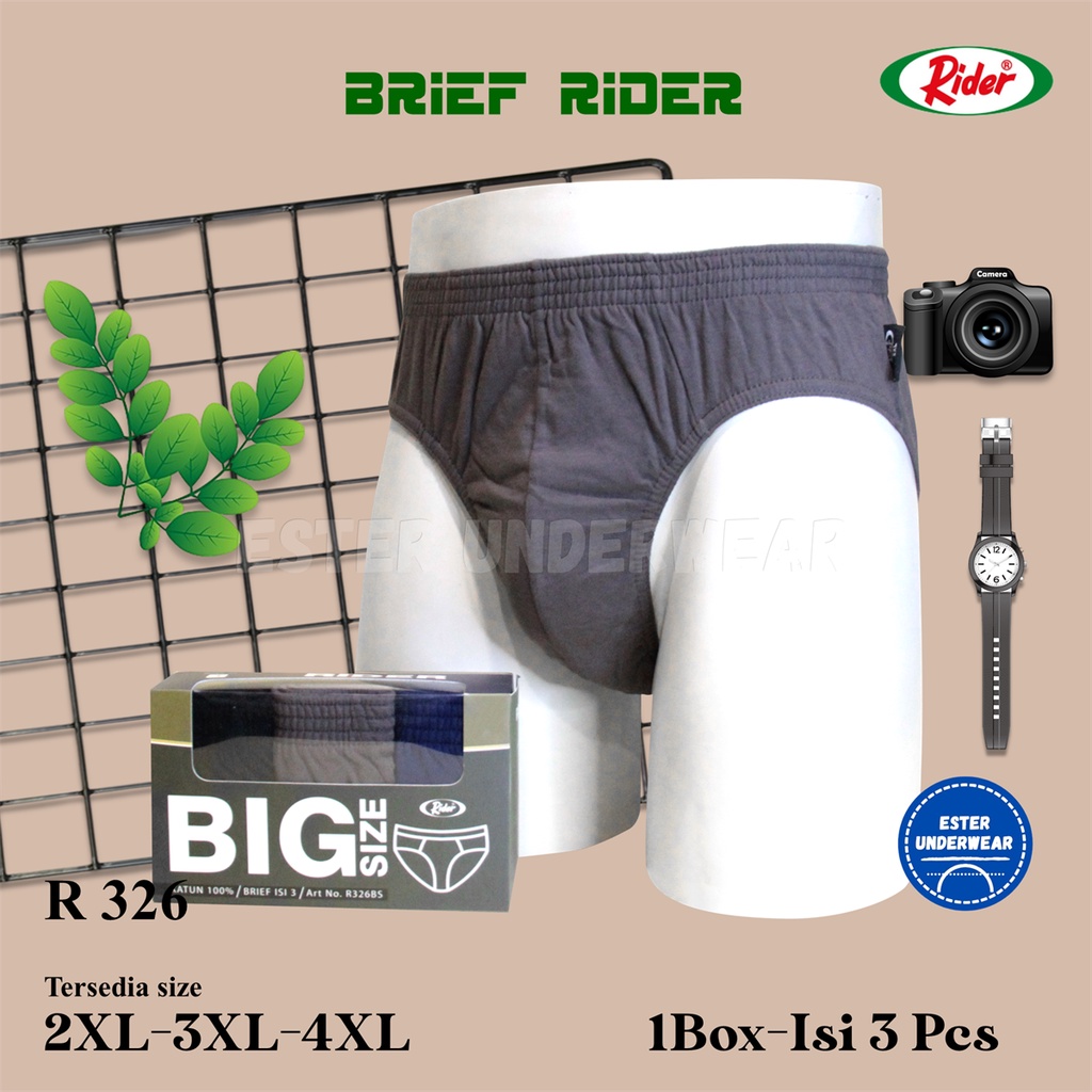 CELANA DALAM PRIA DEWASA BIG SIZE RIDER 326 VBS ISI 3 Pcs