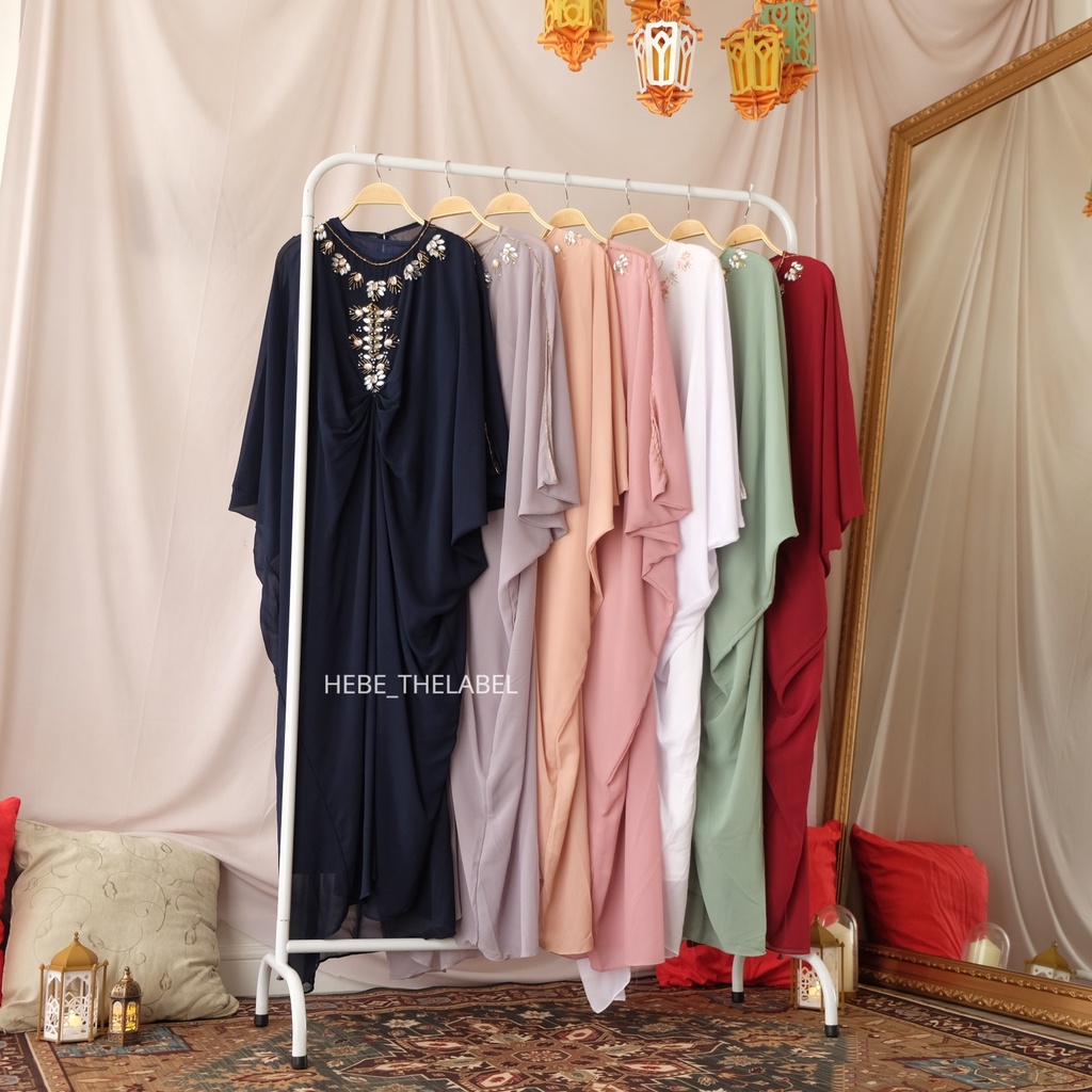 Iman Kaftan Dress Pakaian Lebaran Idul Fitri Wanita