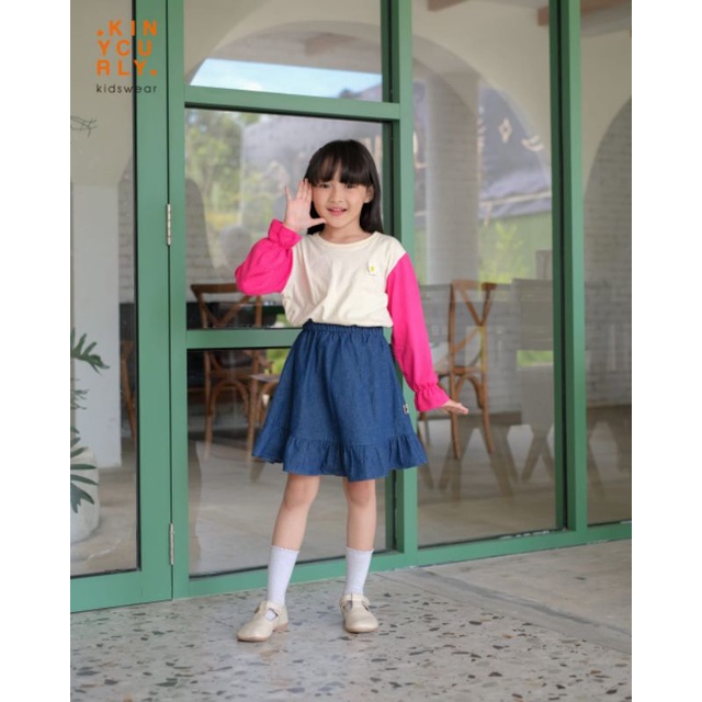 Tunik Anak Daisy Longsleve Kinycurly Original Kaos Lengan Panjang Super Premium