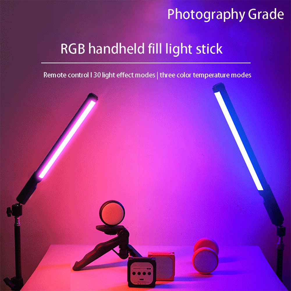 RGB Handheld LED Video RGB Light Stick Photography Light with Remote Control,3200-5500K Color temperature