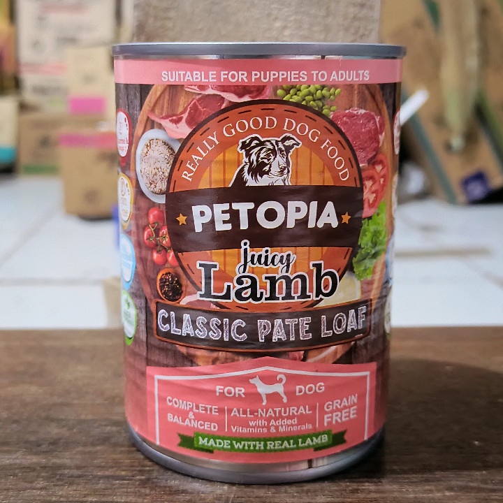 Makanan Anjing Petopia All Stages Juicy Lamb 380G Wet Food