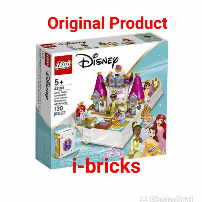 Brick Lego Disney Princess 43193 Ariel Belle Cinderella Tiana Storybook