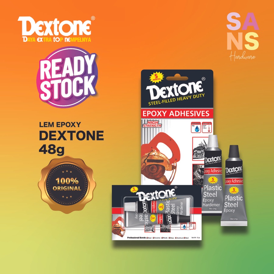 

DEXTONE Lem Epoxy 5 Menit 48 gram Original