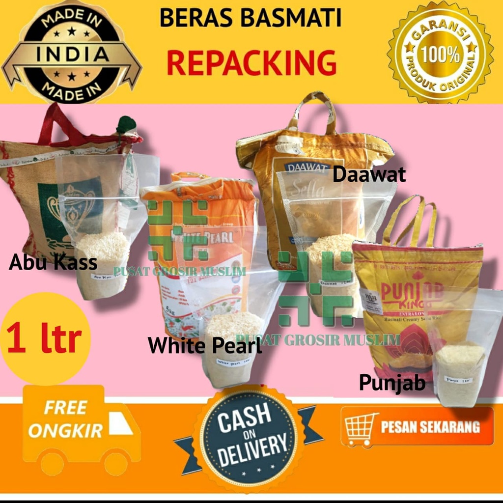 Promo Beras Basmati Premium class dijamin atau uang kembali 1liter dan 1/2 kg