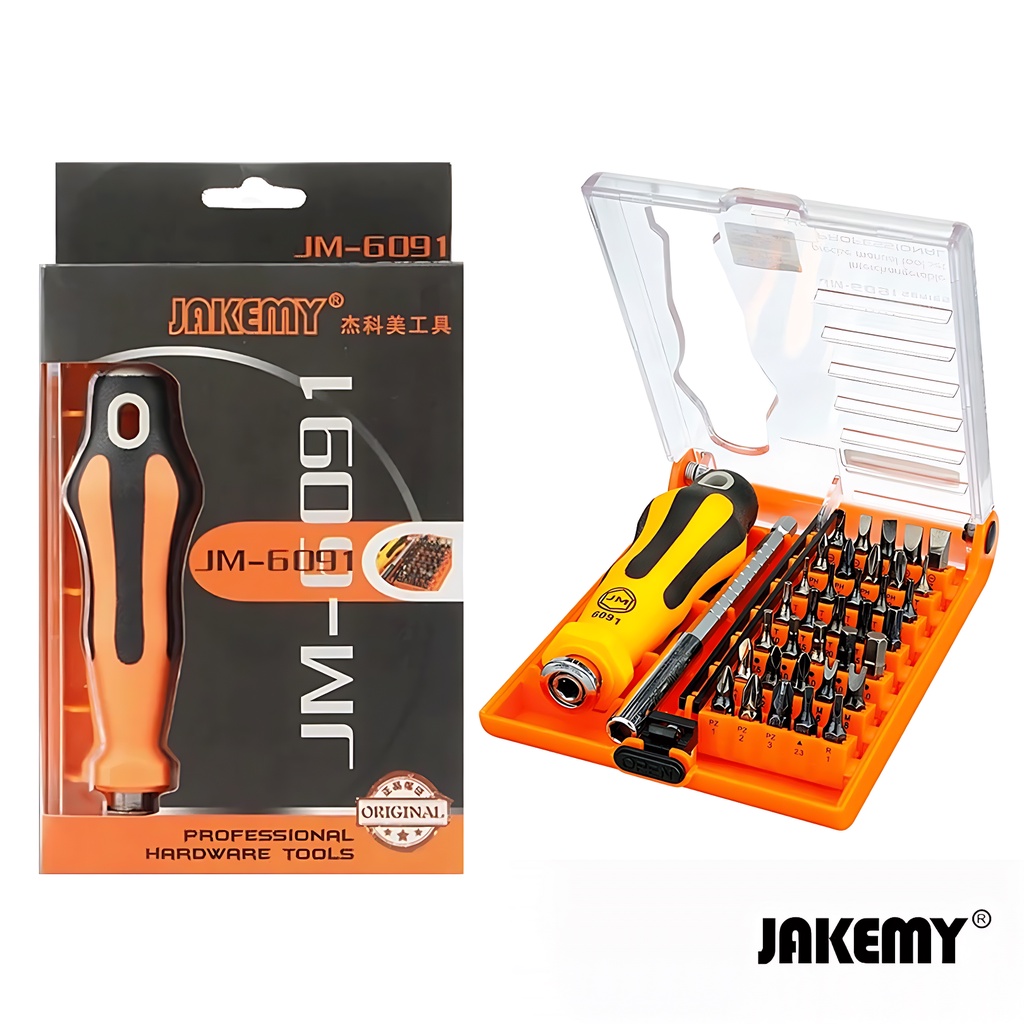 Jakemy 37in1 Obeng Set Lengkap Torx Tri-Angle Hex Plus Tool Set JM-6091