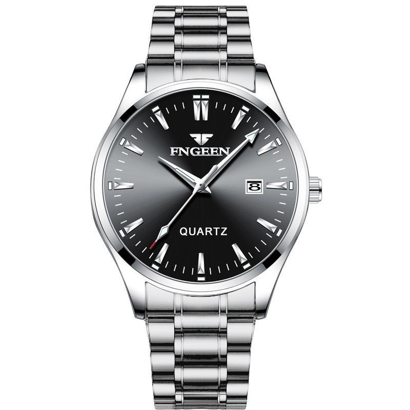 Brownshope⭐️FNGEEN 2111 Jam tangan pria fashion kasual bisnis stainles steel orijinal anti air