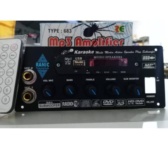 ☈ kit power amplifier speaker aktif plus MP3 USB 750W PMPO spider ✷