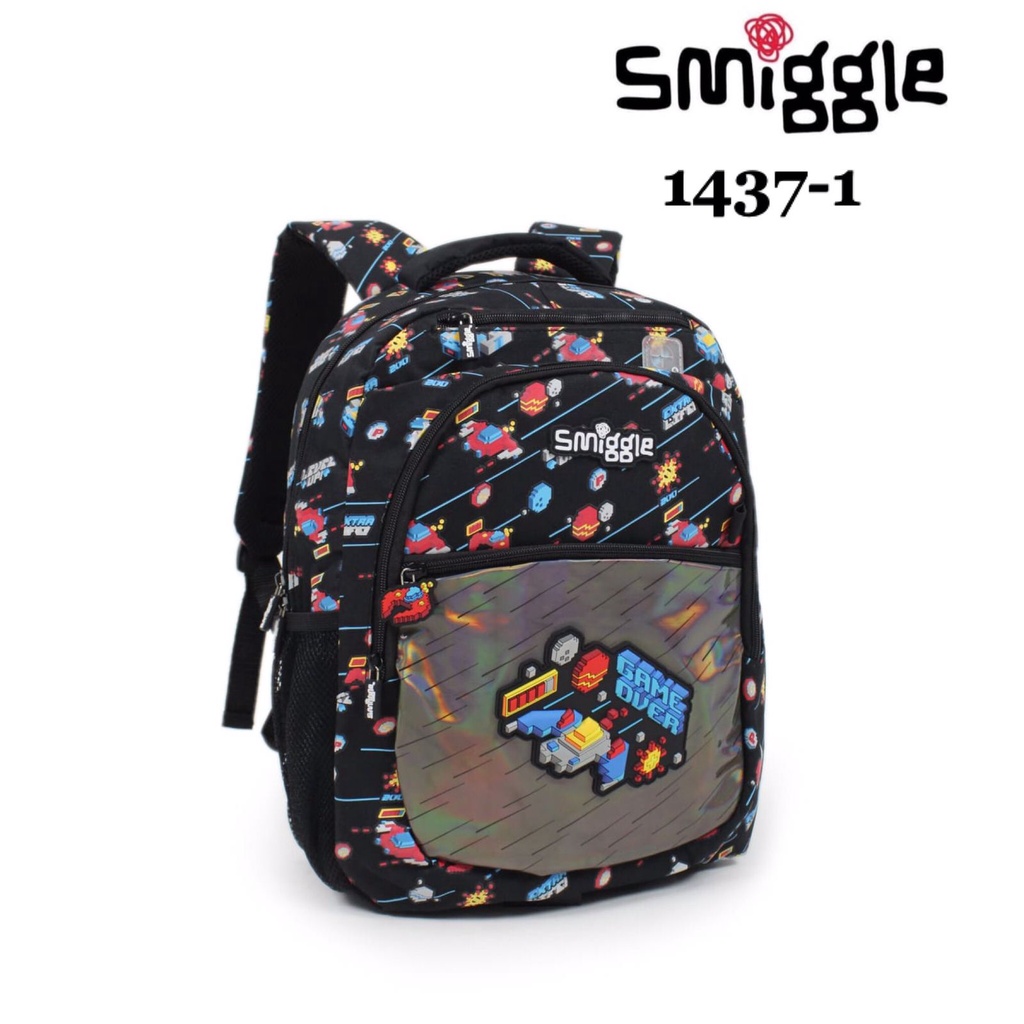 TAS RANSEL SD COWOK SMIGGLE ORI Shark Game Kick Soccer Dino