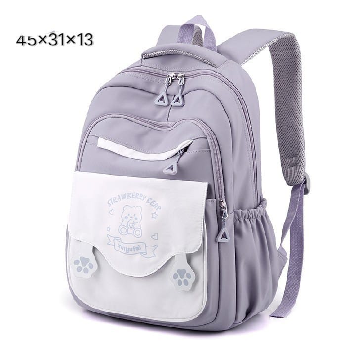 TAS RANSEL ANAK SEKOLAH STRAWBERRY BEAR / TAS RANSEL ANAK PEREMPUAN / TAS RANSEL ANAK CEWEK SD SMP / TAS RANSEL ANAK KARAKTER / TAS RANSEL ANAK PEREMPUAN SD SMP / TAS ANAK PEREMPUAN TERBARU 2023