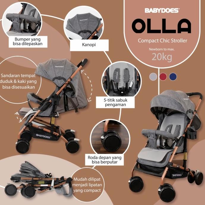 Stroller Babydoes Hola Kereta Dorong Bayi