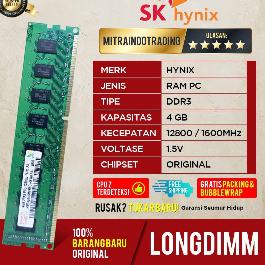 ◄ RAM HYNIX LONGDIMM DDR3 4GB PC ✲