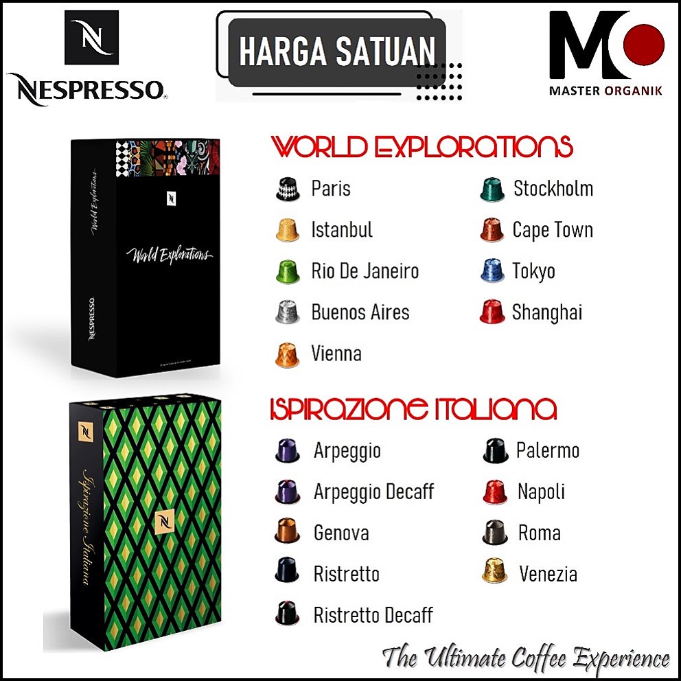 

CAPSULE NESPRESSO SATUAN / ECER ALL VARIAN ORIGINAL NESTLE | KOPI KAPSUL NESPRESSO ORIGINAL.