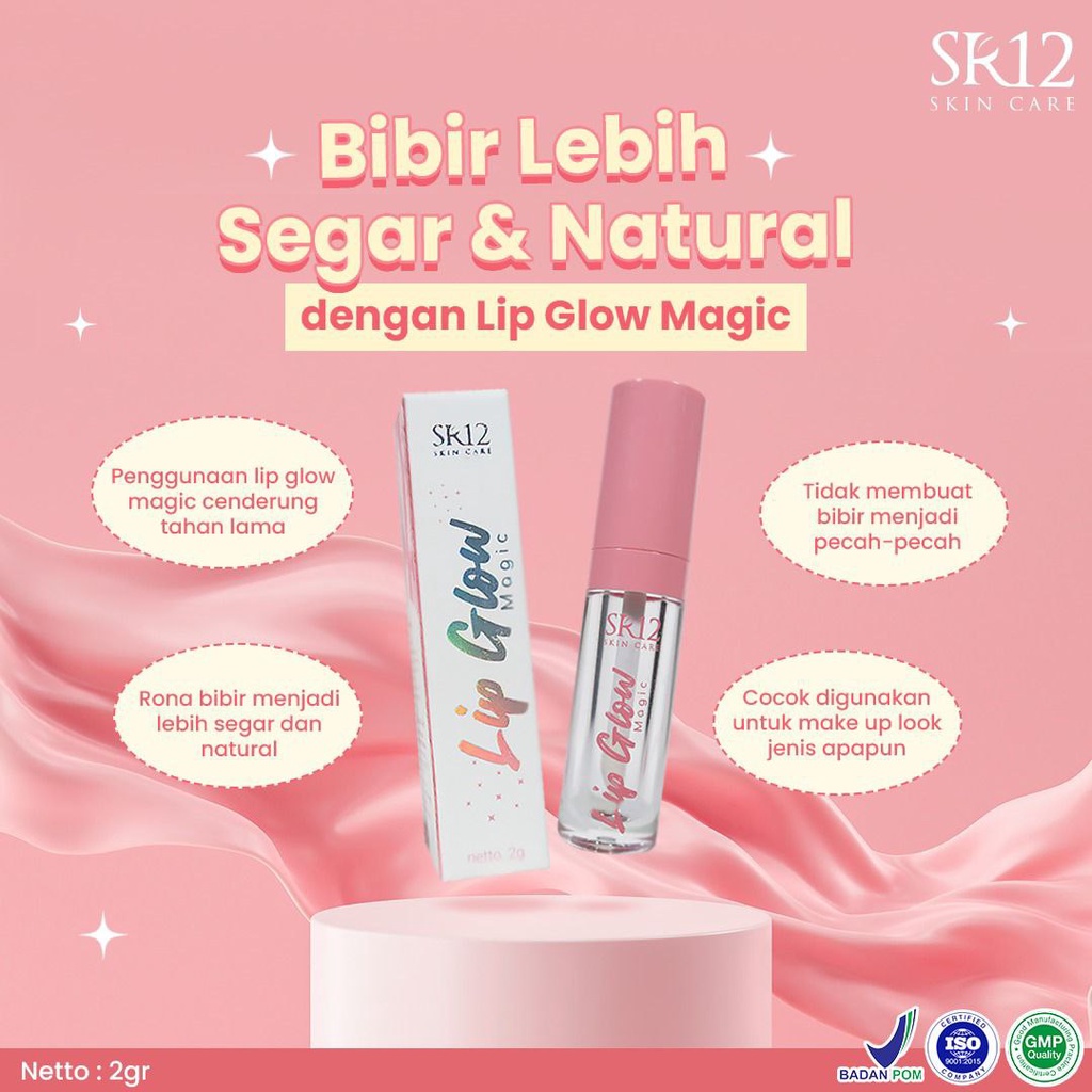 LIP GLOW MAGIC SR12 / LIP GLOSS / LIPSTIK SR12 &amp; PELEMBAB /SERUM BIBIR BPOM / PEMERAH BIBIR ORIGINAL