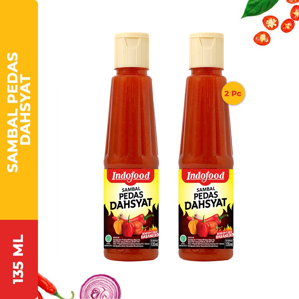

Sambal Indofood Pedas Dahsyat 135ml - 2 pcs