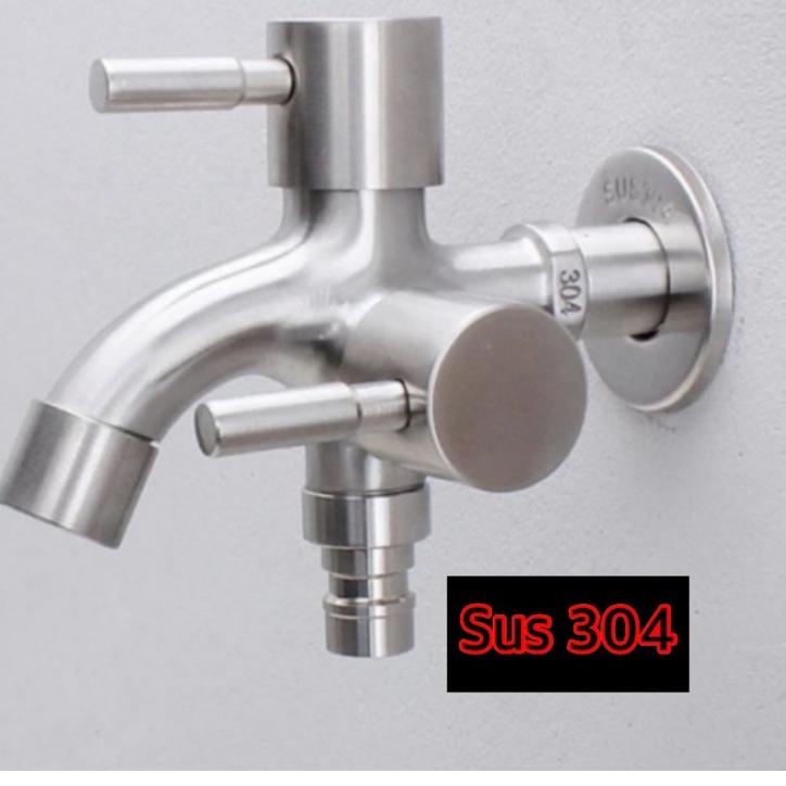 ☚ Promo kran double asli stanlis steel sus 304 kran shower kran cabang ss  sus 304 KRAN STANLIS ASLI