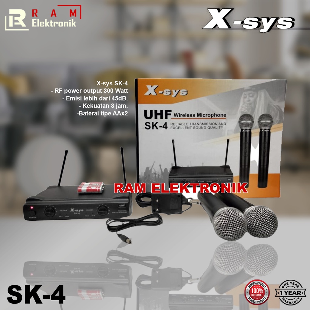 Microphone Mic Wireless XSYS SK4 / SK 4 Original