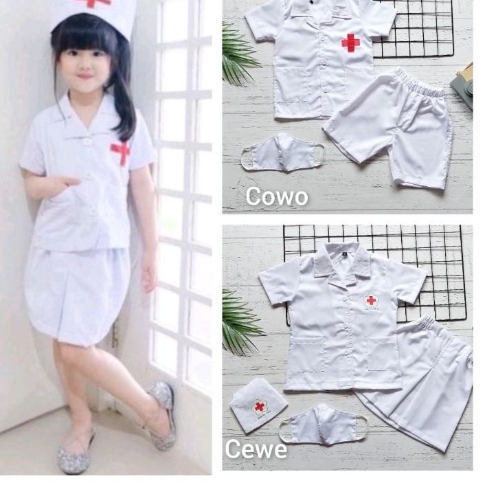 NAS708 BAJU DOKTER ANAK/KOSTUM DOKTER ANAK 1-5th/BAJU DOKTER KECIL ANAK +
