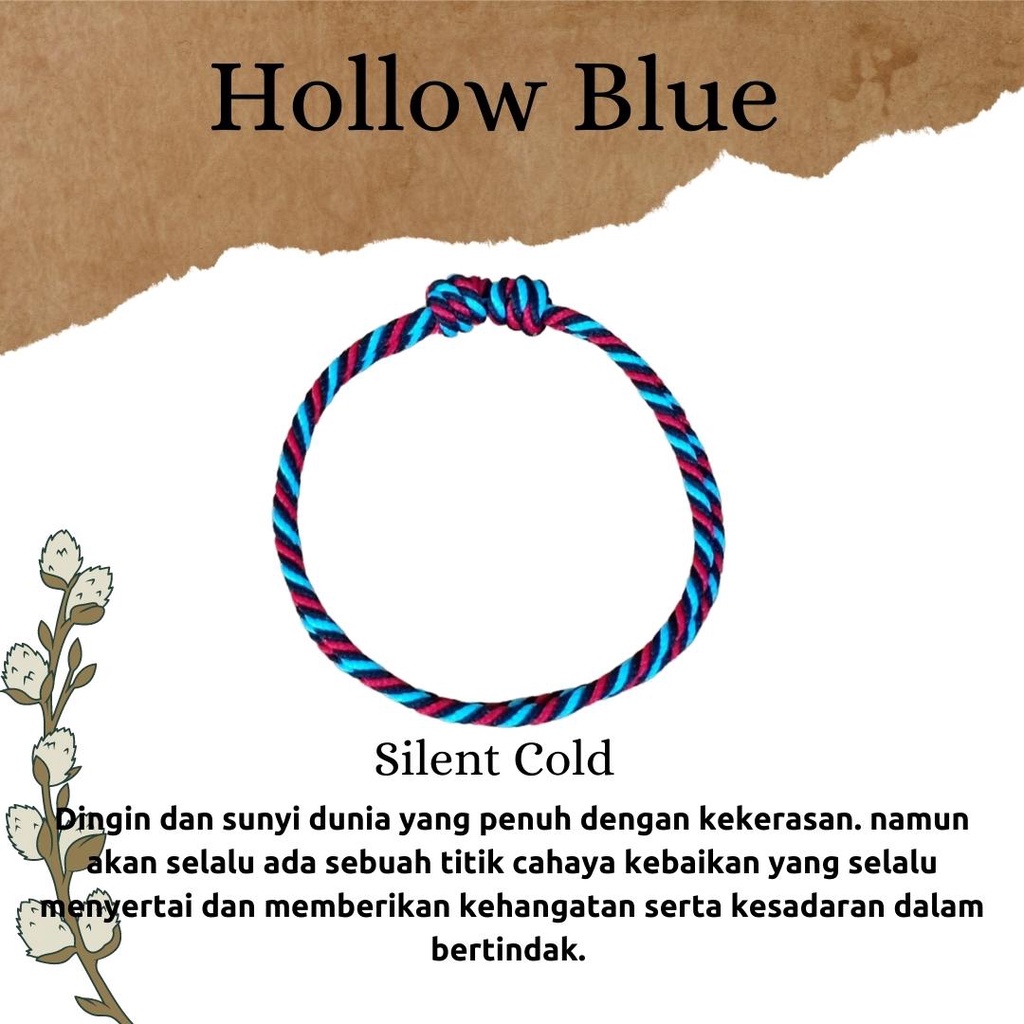 Gelang Hollow Blue / Gelang Cowok / Gelang Simple / Gelang Couple / Gelang Khas Bali / Gelang Kaki / Gelang Pria / Gelang Pria Murah / Gelang Cowok / Gelang Tridatu Pasupati Bali / Craft Dewata