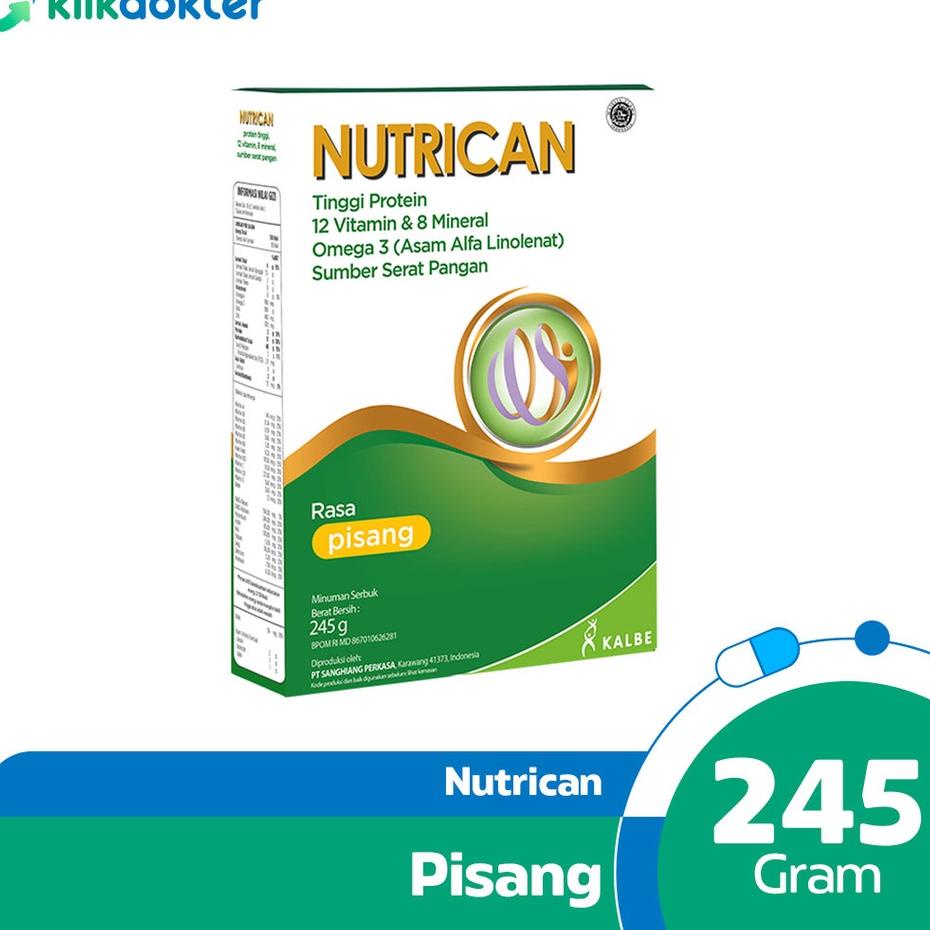 

☁ Nutrican Pisang 245gr - Tinggi Energi dan Protein ♘