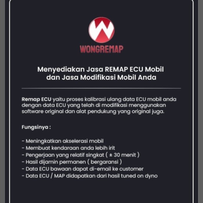 JASA REMAP ECU MOBIL TOYOTA INNOVA FORTUNER PAJERO ORIGINAL BEST QUALITY