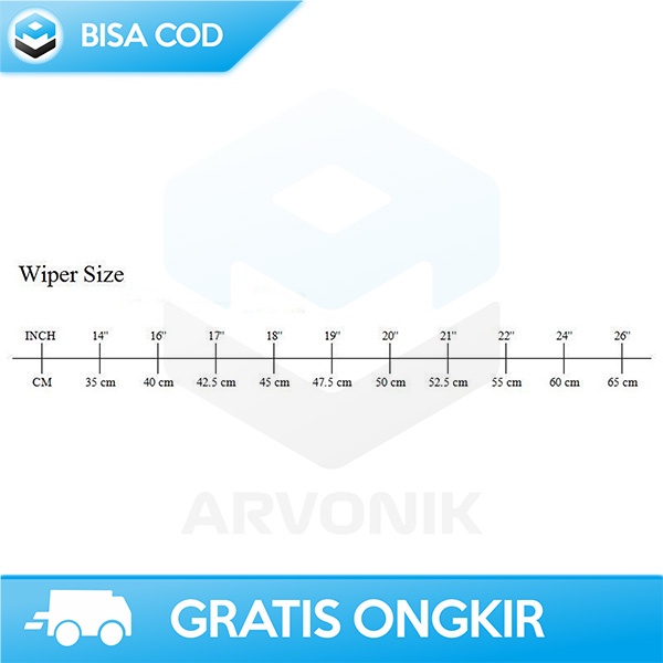 WIPER KACA MOBIL DENGAN PENGAIT TIPE U TAFFWARE KARET PLASTIK 16 INCH