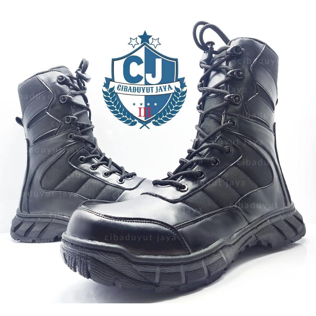 SEPATU PDL TACTICAL TNI POLRI SECURITY HITAM DOFF SAFETY UJUNG BESI TERMURAH!