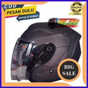 last stok INK ORI / HELM INK DYNAMIC POLOS ABU DOFF / helm half face sni berkualitas 140ZZ3
