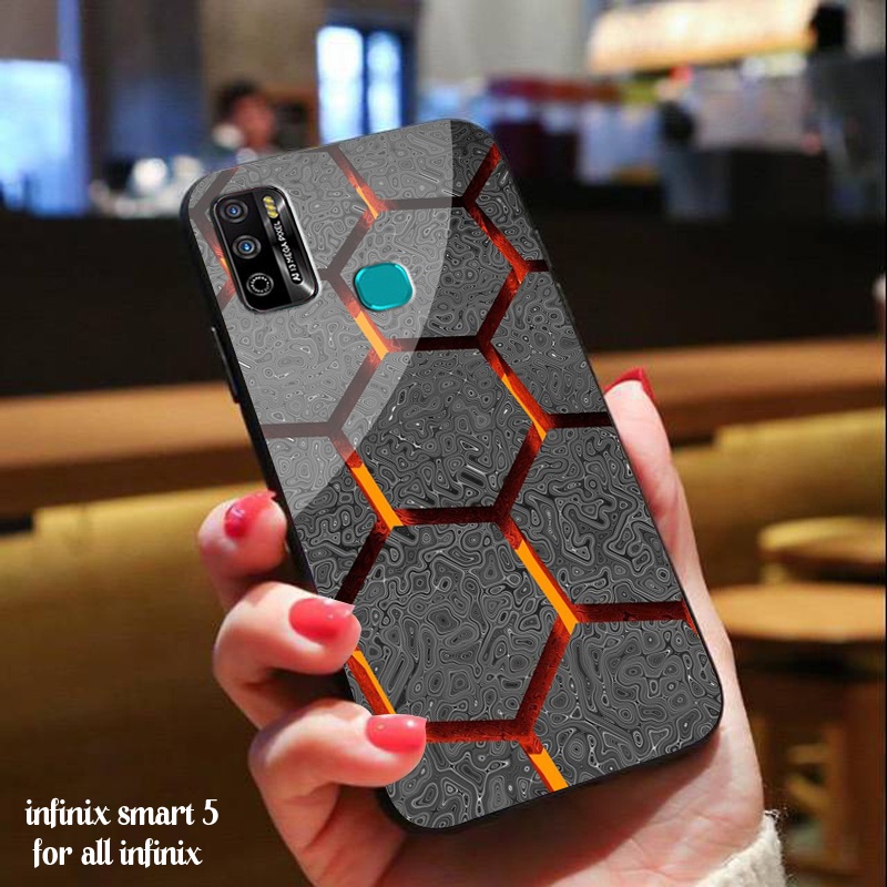 Legend Store - Softcase Glass Kaca  Infinix Smart 5 - Casing Hp For All Infinix - LS10 - Pelindung H