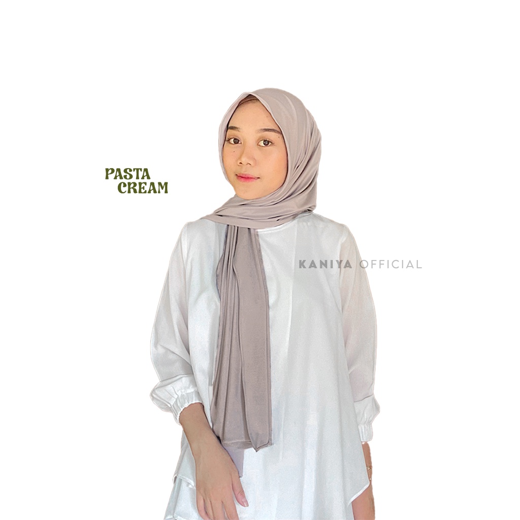 Kaniya Official - Pashmina Kaos Jersey / Pashmina Jersey-P Jersey Pasta Cream