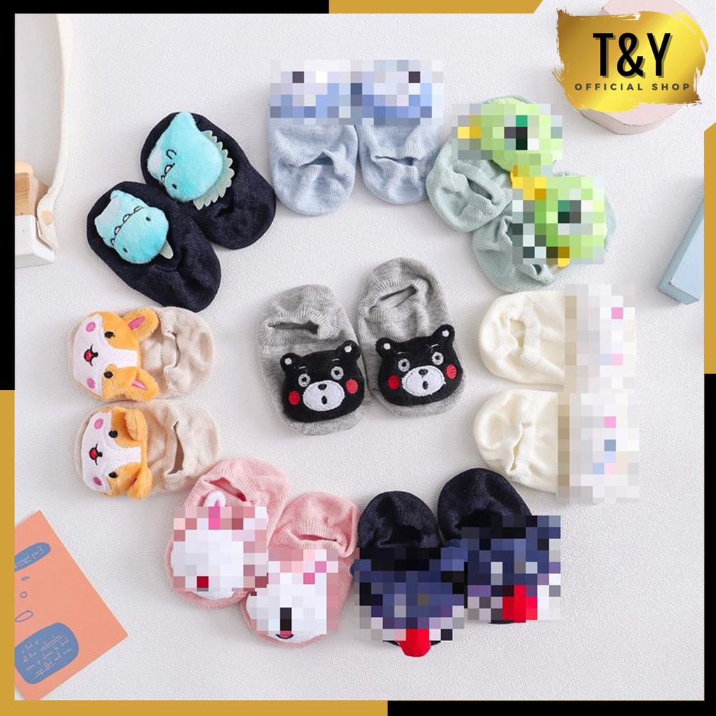 T&amp;Y Kaos Kaki Bayi Karakter Kartun Lucu 6478 Kaos Kaki Bayi Anti Selip Kaos Kaki Bayi Mata Kaki Import Murah