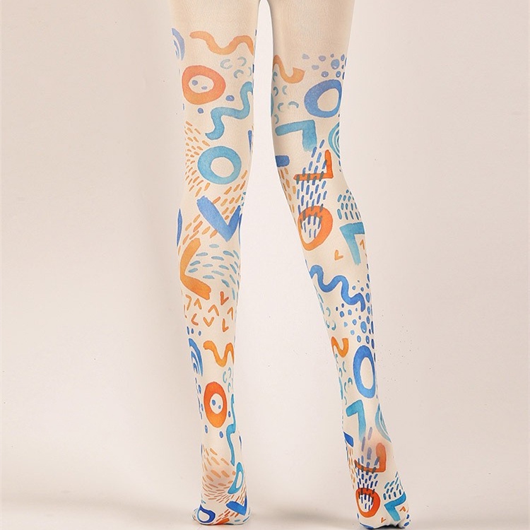 Women's Stocking Abstract Pattern 8783