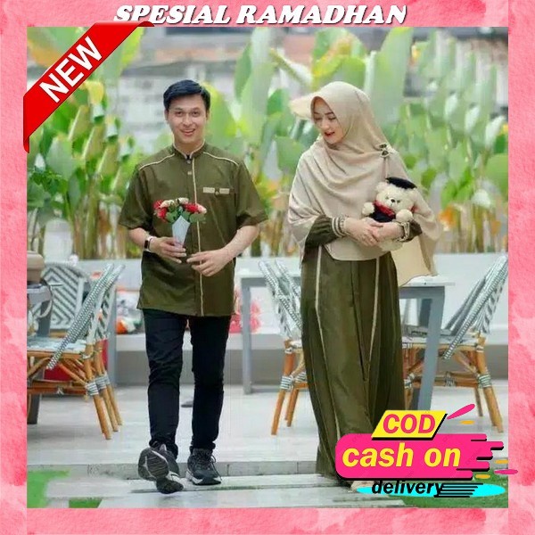 Nibras Couple Baju Koko Gamis Kapelan Suami Istri Ayah Ibu Bunda Kekinian Copel Terbaru 2023 Promo G