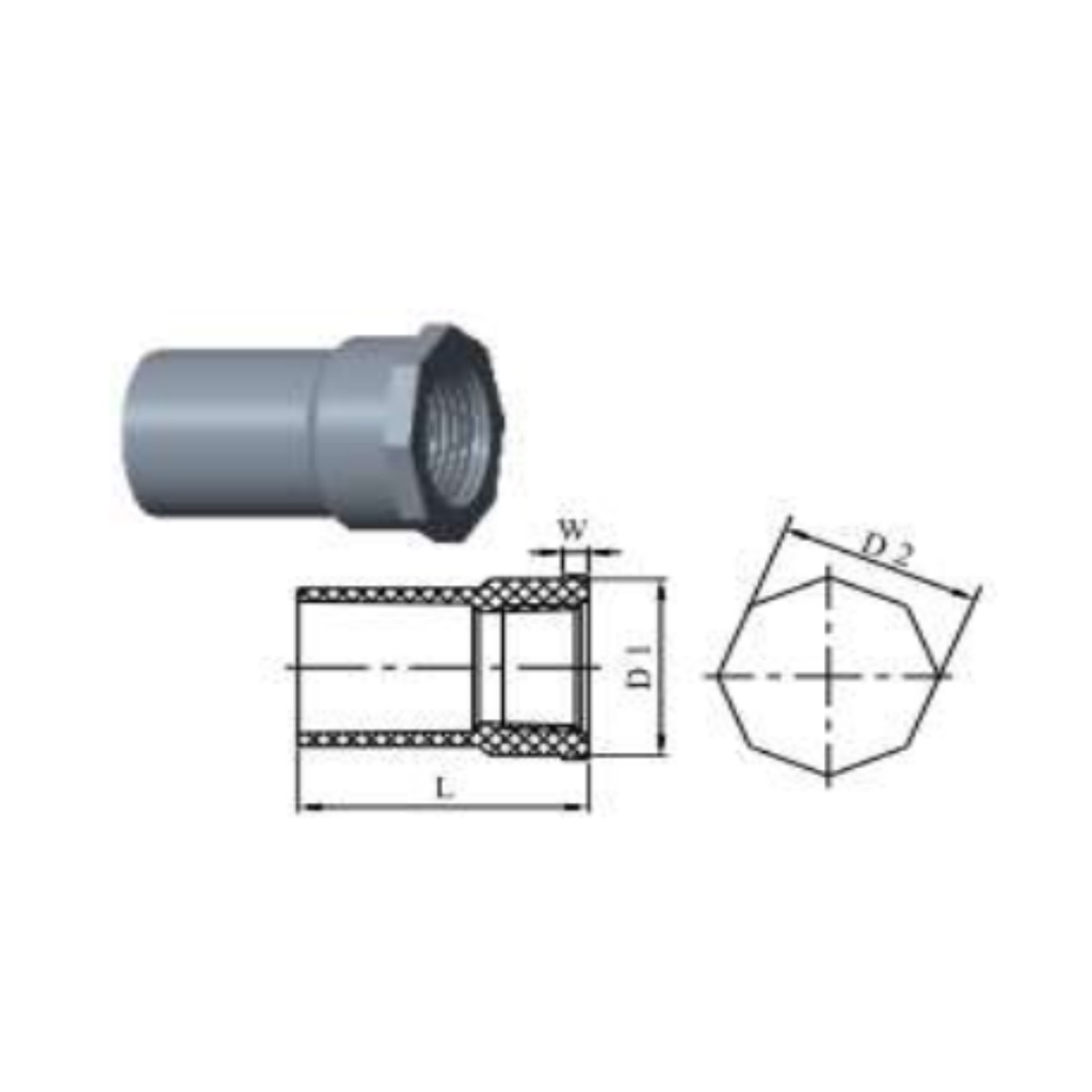 Lesso Faucet Socket ( AW ) 1/2&quot; / Faucet Socket 1/2&quot; inch (AW)