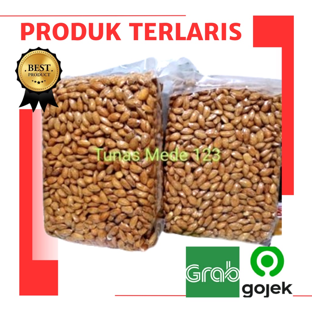 

Kacang almond panggang 1kg kupas matang