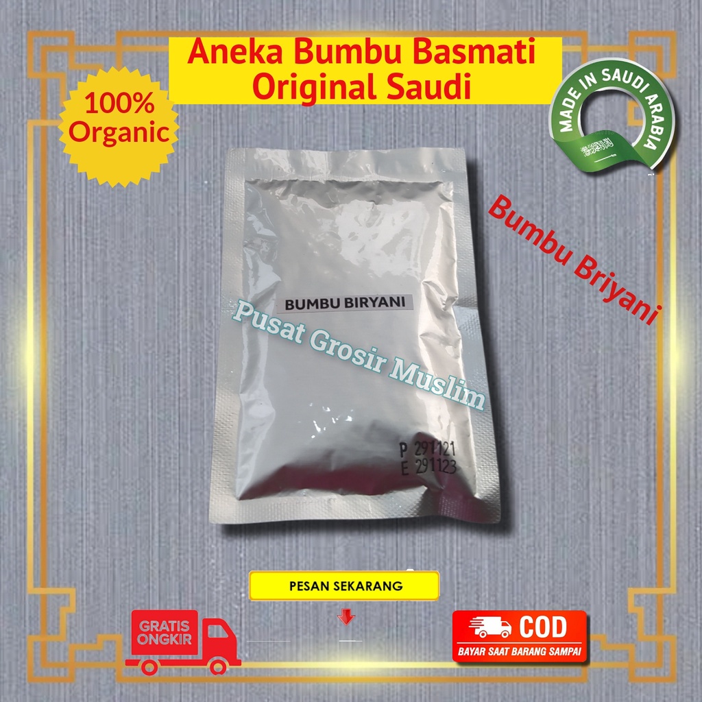 Bumbu nasi kebuli Arab lengkap Briyani Mandhi Kabsah Bukhori 15gr, 10gr Original Saudi